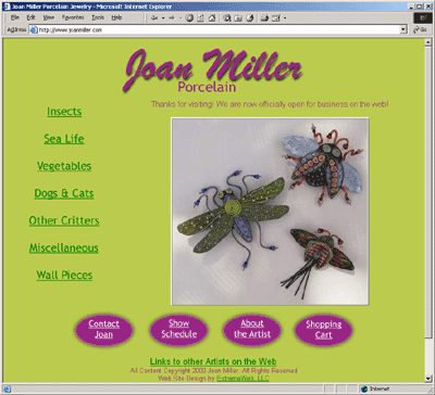 Joan Miller Web Site